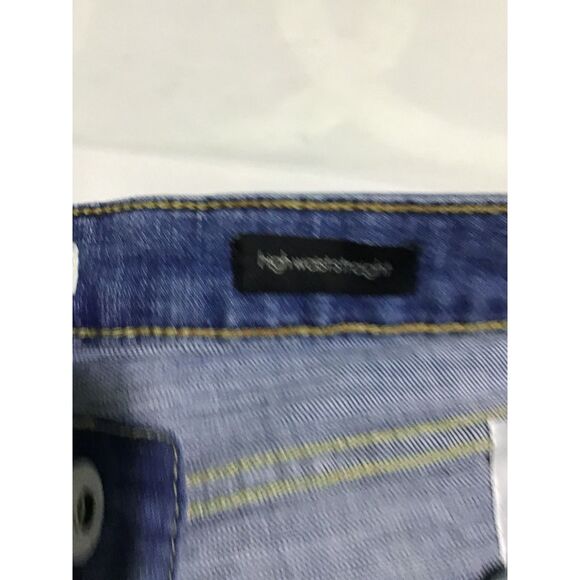 Ella Moss Blue High Rise Straight Jeans Size 12 - Picture 4 of 7